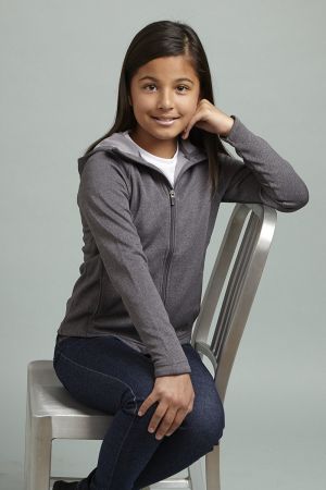 ATC G221 - PTech Fleece Hooded Girls Jkt