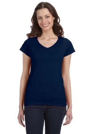 Gildan 64V00L - Ladies' SoftStyle® Fitted VNeck TShirt (G64VL)