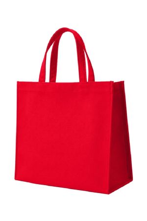 IDEAL ID1213S - Stitched REUSABLE Non Woven Shopping Grocery Totes Bags Eco-friendly Party Favors Bag, School, Gift, Promotional Event etc. (12 x 13 x 8 in)