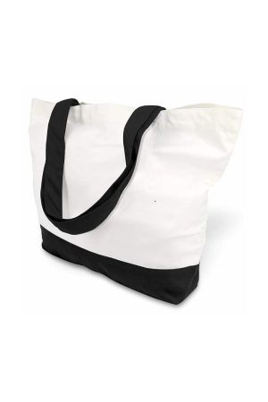 Ideal Bags ID1514 – Heavyweight 12 oz Cotton Canvas Two-Tone Large Tote Bag – 15" × 14" × 4"