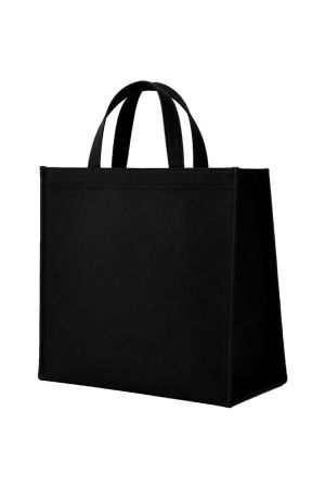 IDEAL ID1516S - Stitched REUSABLE Non Woven Shopping Grocery Totes Bags Eco-friendly Party Favors Bag, School, Gift, Promotional Event etc. (15 x 16 x 7.5 in)