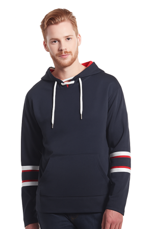 CX2 L00617 - Dangle - Adult Pullover Hockey Lace Hooded Sweatshirt