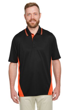 Harriton M386 - Men's Flash Snag Protection Plus IL Colorblock Polo