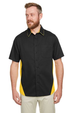 Harriton M586 - Men's Flash IL Colorblock Short Sleeve Shirt