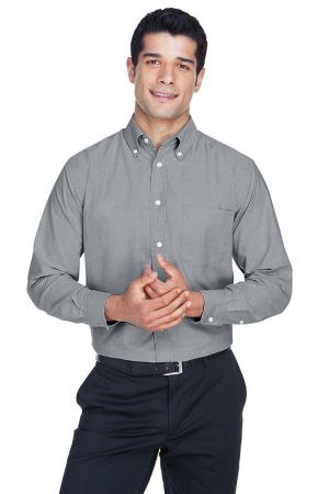 Harriton M600 - Men's LongSleeve Oxford with StainRelease