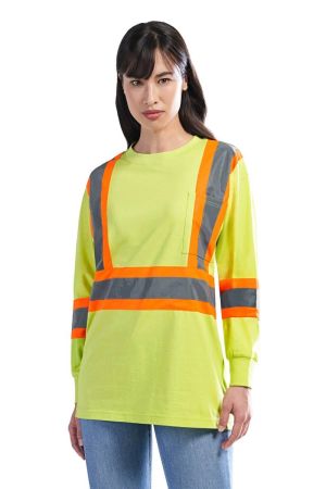 CX2 Hi-Vis S05995 - Paramount - Cotton Hivis Long Sleeve Tshirt