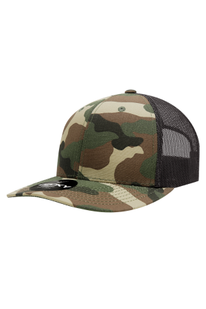 Decky 1054 - 6 Panel Mid Profile Structured Camo Trucker