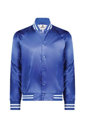 Augusta 3610 - Satin Baseball Jacket/Striped Trim