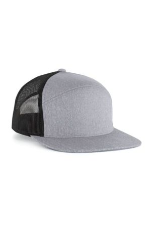 Pacific Headwear P710 - Heather 6-Panel Arch Trucker Snapback Cap