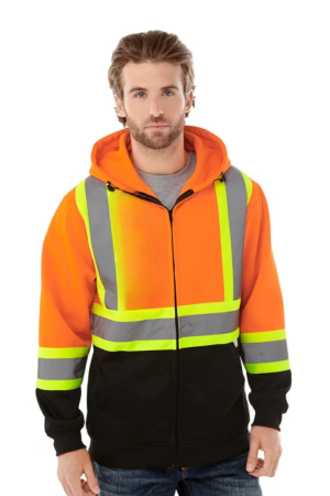 CX2 Hi-Vis L00682 - Freedom - Hi-Vis Full Zip Hooded Sweatshirt