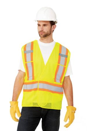 CX2 Hi-Vis L01160 - Guardian - Adult Mesh Hi-Vis 5 Point Tear Away Vest - Dual Sized