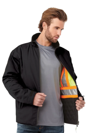 CX2 Hi-Vis L01210 - Zircon - Cotton Canvas Reversible to Polyester Hi-Vis Insulated Jacket