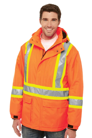 CX2 Hi-Vis L01250 - Armour - Hi-Vis Insulated Parka w/ Detachable Hood