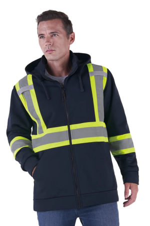 CX2 Hi-Vis L01380 - Infinity - Hi-Vis  Full Zip Hooded Sweatshirt w/ Detachable Hood