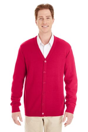 Harriton M425 - Men's Pilbloc™ VNeck Button Cardigan Sweater