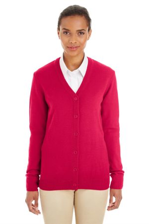 Harriton M425W - Women's Pilbloc V-Neck Button Cardigan Sweater
