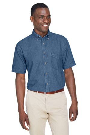 Harriton M550S - Men's 6.5 oz. ShortSleeve Denim Shirt