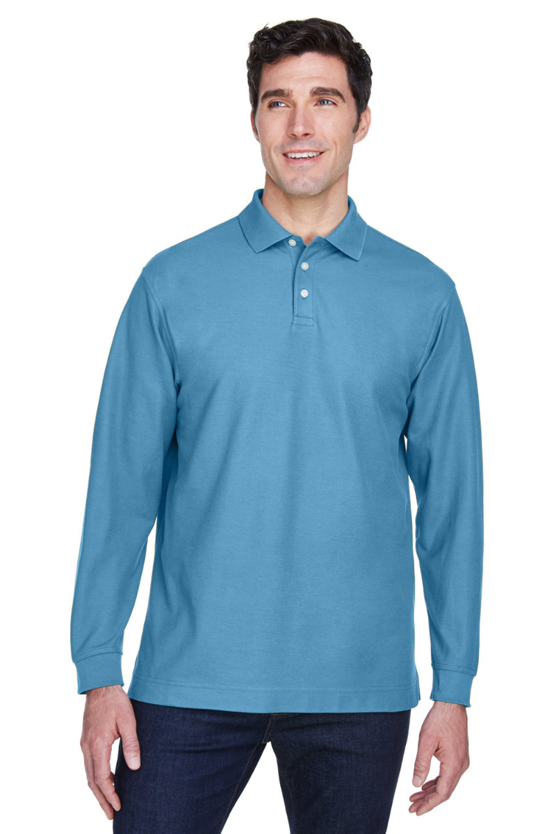 Devon & Jones D110 Devon & Jones D110 - Men's Pima Piqué LongSleeve Polo pour impression personnalisée à Montréal