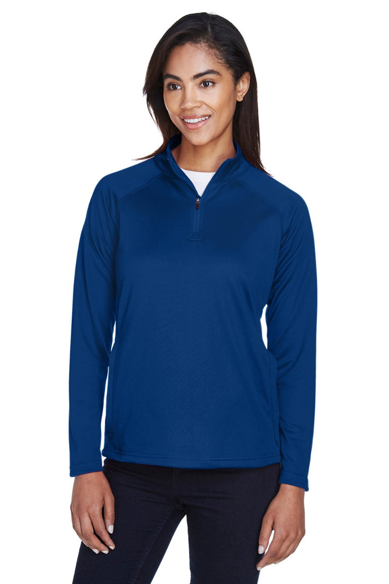 Devon & Jones DG440W Devon & Jones DG440W - Ladies' Stretch TechShell® Compass QuarterZip for custom printing in Montreal