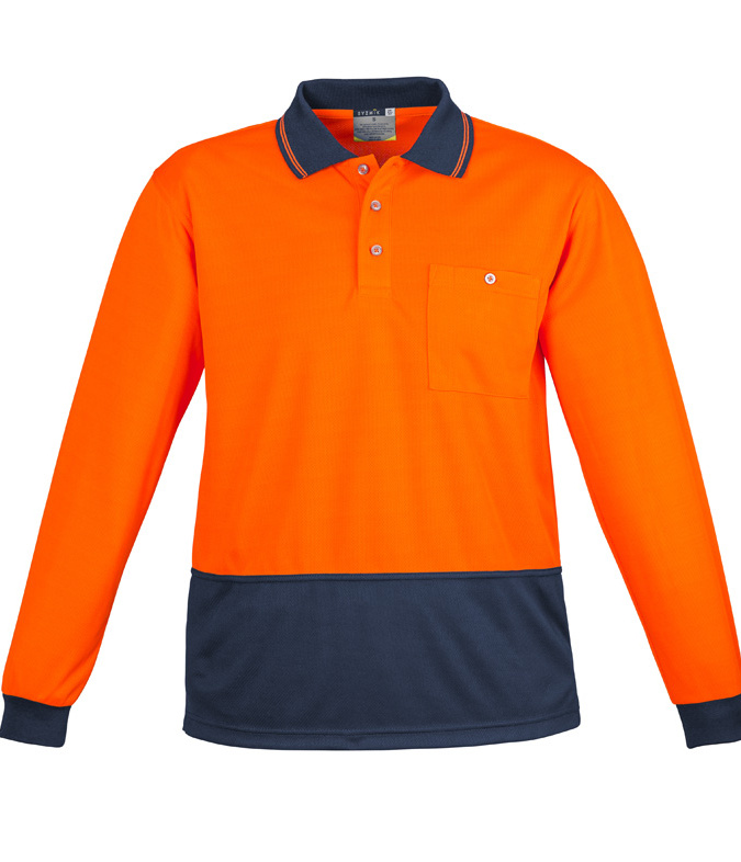 Syzmik zh232 Syzmik zh232 - Unisex Hi Vis Basic Long Sleeve Polo pour impression personnalisée à Montréal