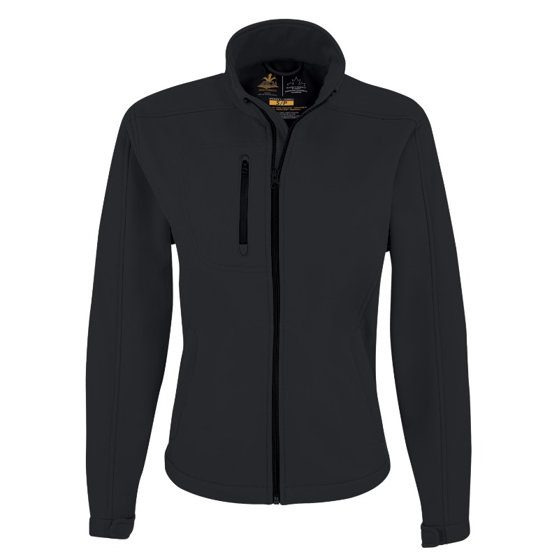 AJM International JF2200 AJM International JF2200 - Women's Performance Seasonal Softshell Jackets :: 94% Polyester / 6% Spandex, 3-Layer Bonded Softshell for custom printing in Montreal