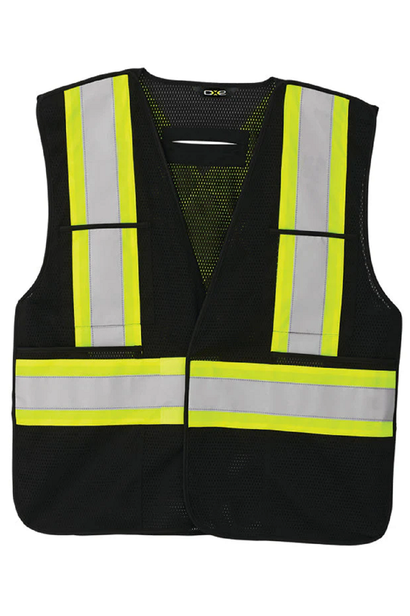 CX2 L01160 CX2 Hi-Vis L01160 - Guardian - Adult Mesh Hi-Vis 5 Point Tear Away Vest - Dual Sized for custom printing in Montreal
