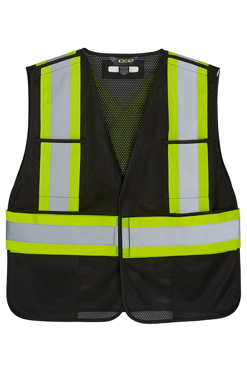 CX2 L01180 CX2 Hi-Vis L01180 - Patrol - Adult Mesh Hi-Vis 5 Point Tear Away Vest - One Size for custom printing in Montreal