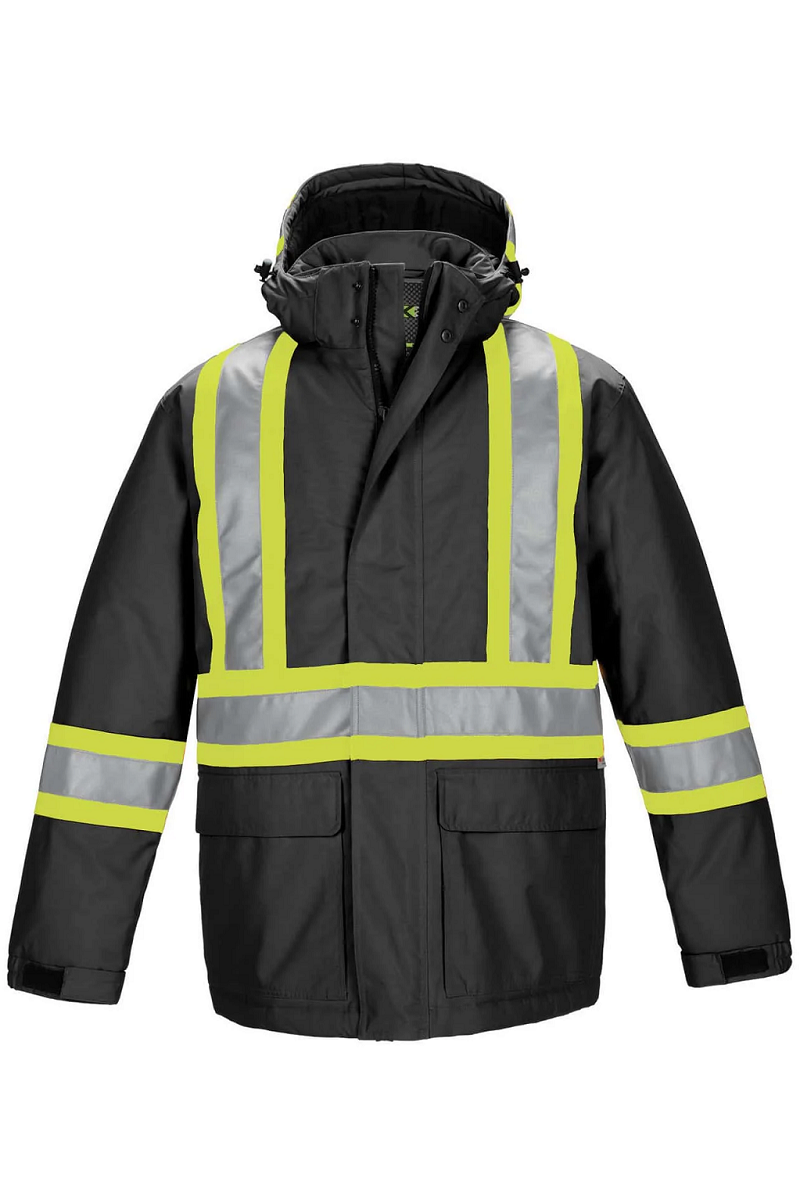 CX2 L01250 CX2 Hi-Vis L01250 - Armour - Hi-Vis Insulated Parka w/ Detachable Hood for custom printing in Montreal
