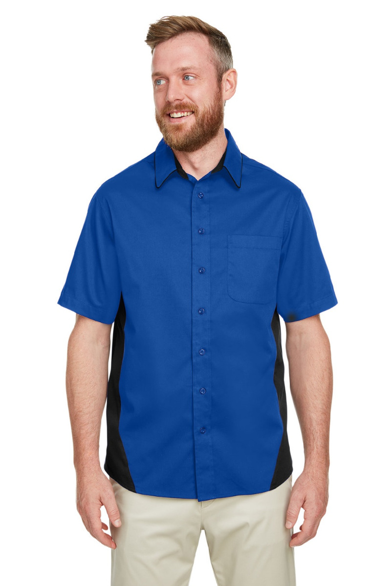 Harriton M586T Harriton M586T - Men's Tall Flash IL Colorblock Short Sleeve Shirt for custom printing in Montreal