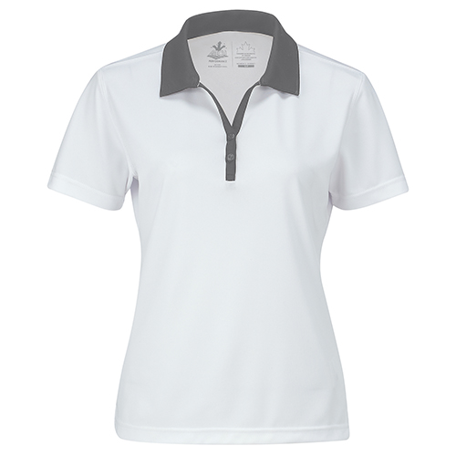 AJM International PF2015 AJM International PF2015 - Women's Performance Two-Tone Polos :: 100% Polyester Pique Knit. 155g/m2 (4.5 oz/yd2) for custom printing in Montreal