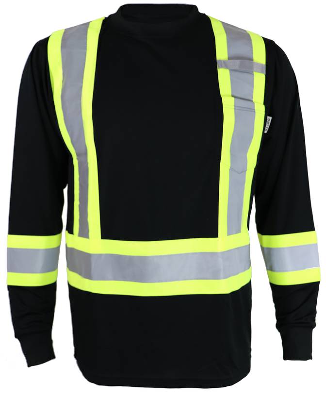 Gatts Work Wear STX4LS Gatts Work Wear STX4LS - T-shirt Hi-Viz 4 in long sleeves OS for custom printing in Montreal