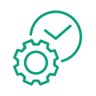 Gear and Clock Icon